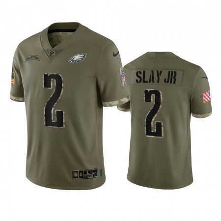 Maillot Philadelphia Eagles Darius Slay Jr 2 Salute To Service Olive 2022 - Homme Maillot Philadelphia Eagles Darius Slay Jr 2 Salute To Service Olive 2022 - Homme